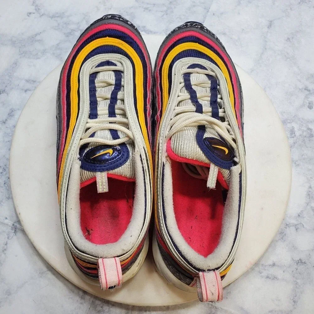 NIKE‎ Air Max 97 GS Sneakers 7Y Orange Pink Purple CI9929-500 School Sporty 2018